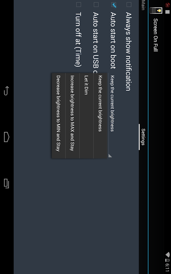 Screen On Full - screenshot