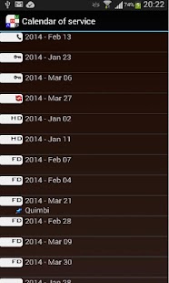 Calendar of service Screenshots 1