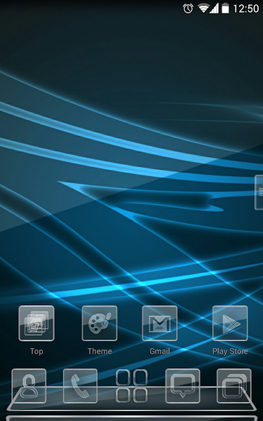 Next launcher Theme BlackGlass v4.1.1