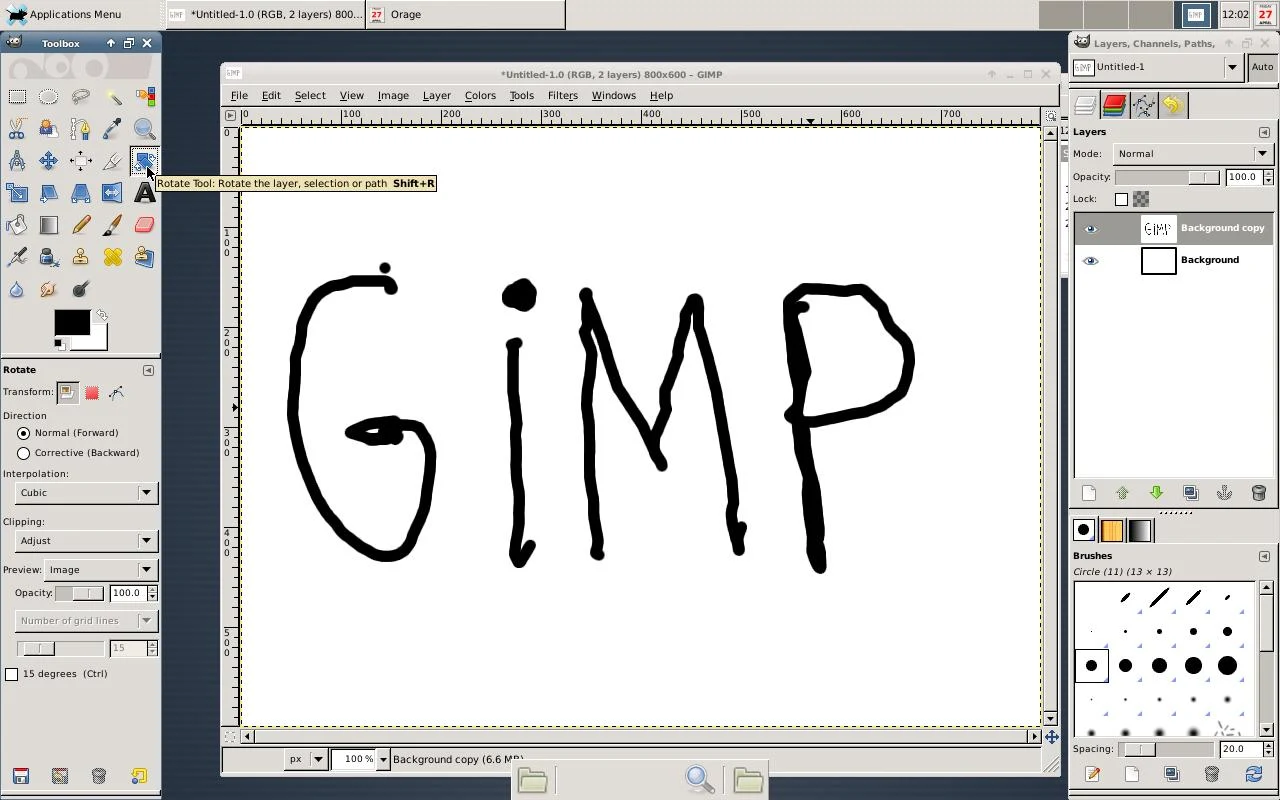   Debian noroot – Capture d'écran 