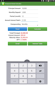 Financial Calculators Screenshot