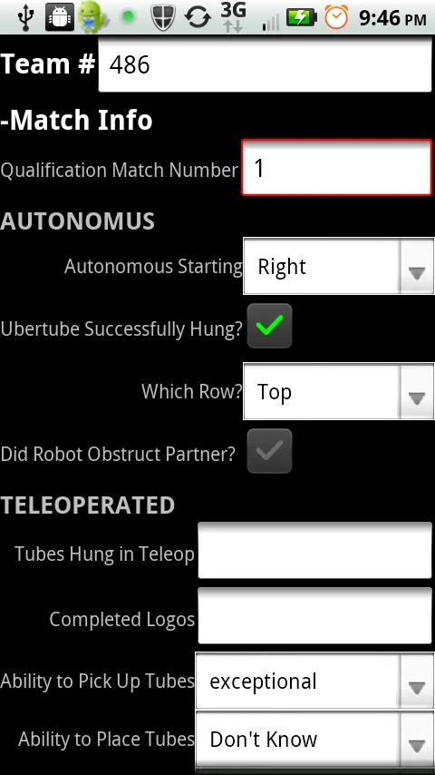    FRC Scouting Helper- screenshot  