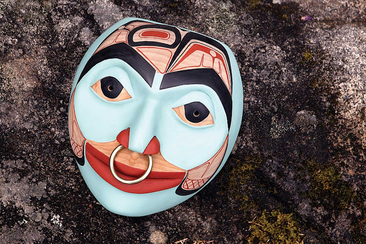 A native mask in Glacier Bay National Park.