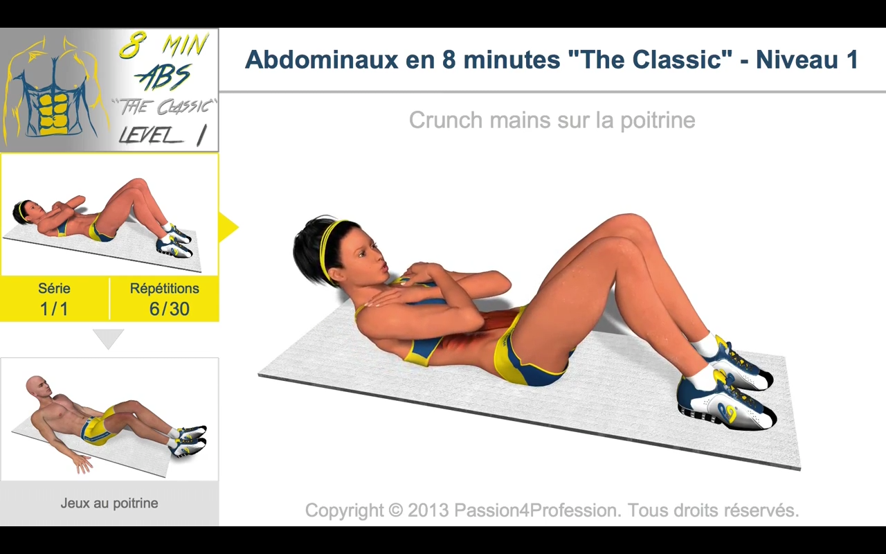 comment avoir des abdos en 8 minutes niveau 2