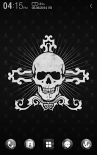 Black Skull Atom Theme