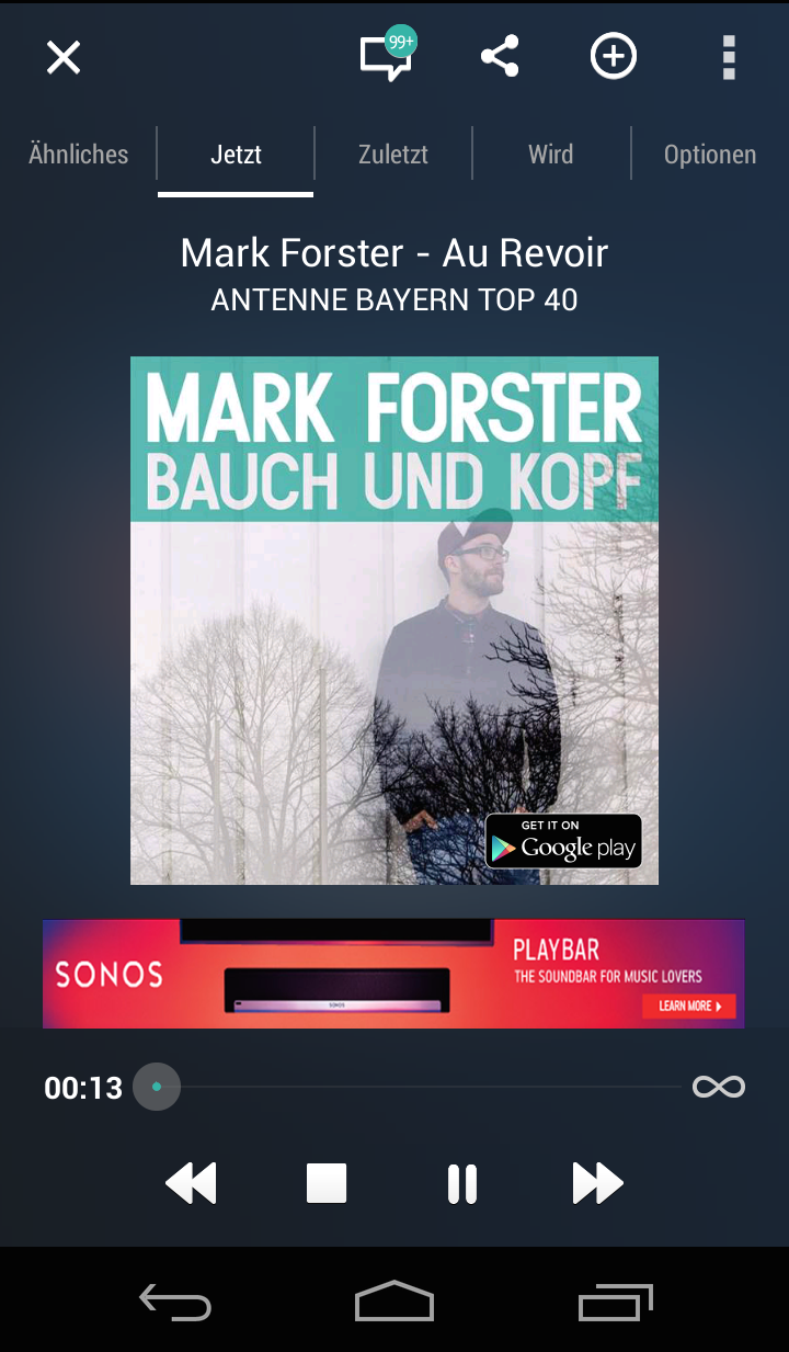 Android application TuneIn Radio: News, Music & FM screenshort