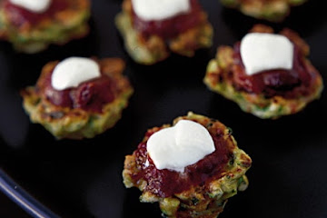 Courgette griddle cakes
