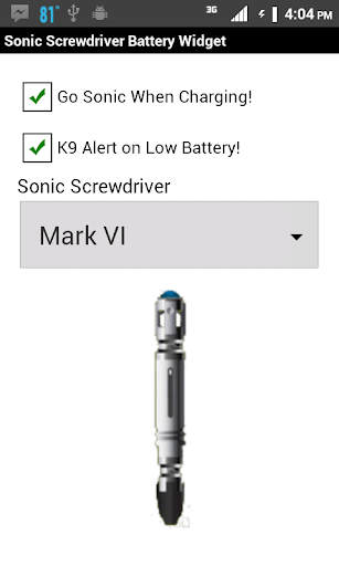 Sonic Battery Widget
