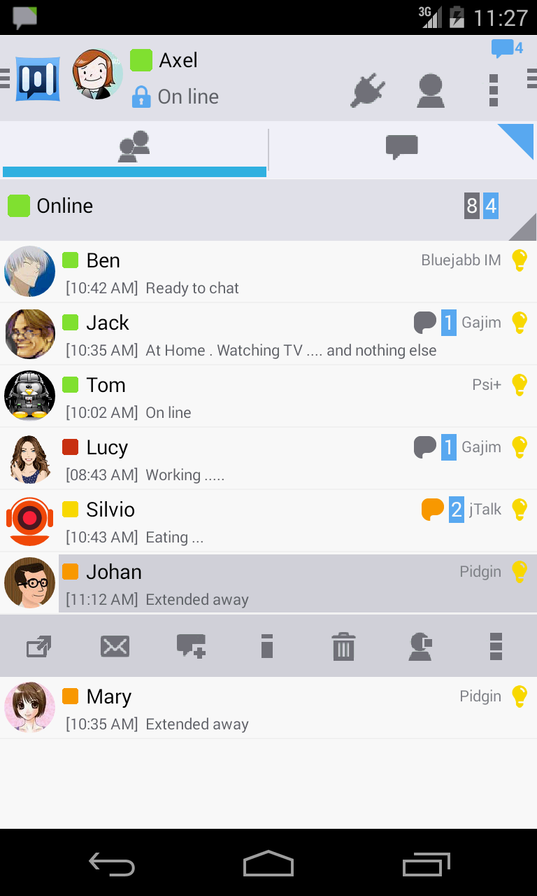 Bluejabb IM XMPP/Jabber Screen 1
