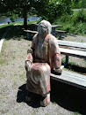 Wood Carving of Old Woman