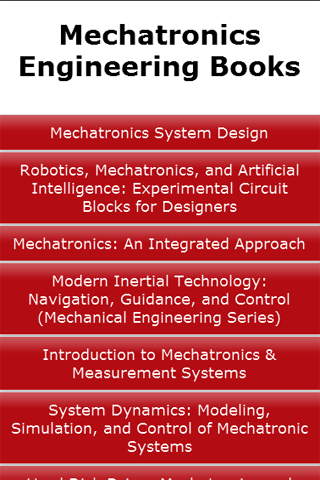 Mechatronics Engineering Books