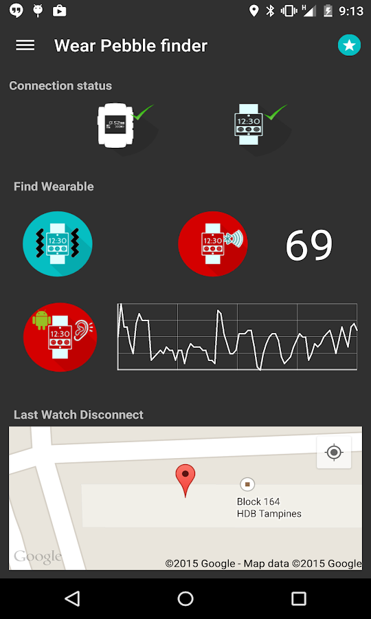 Wear Pebble Finder - screenshot