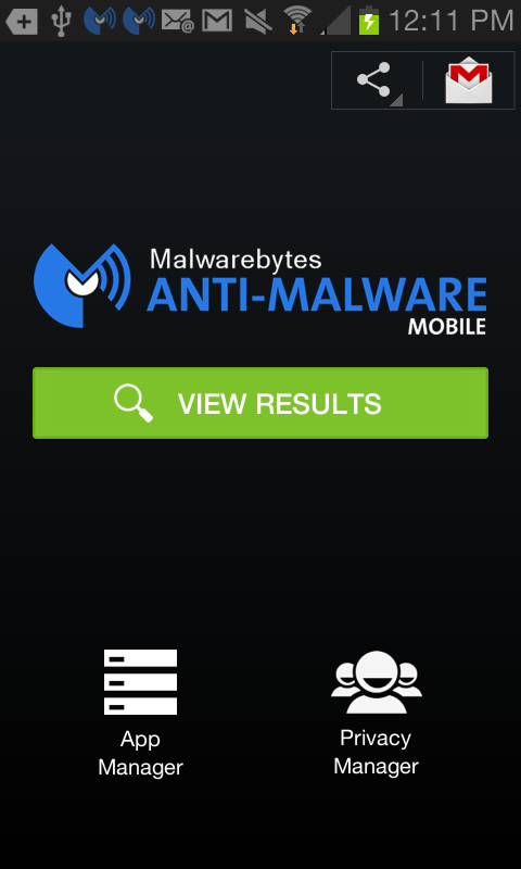 Malwarebytes Anti-Malware - screenshot