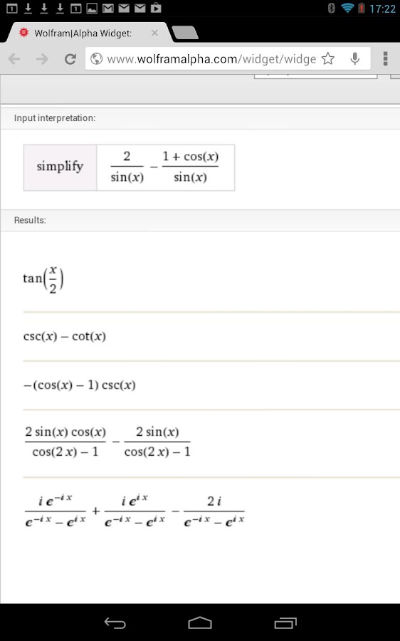 Simplify a Trigonometric Expression - WebMath