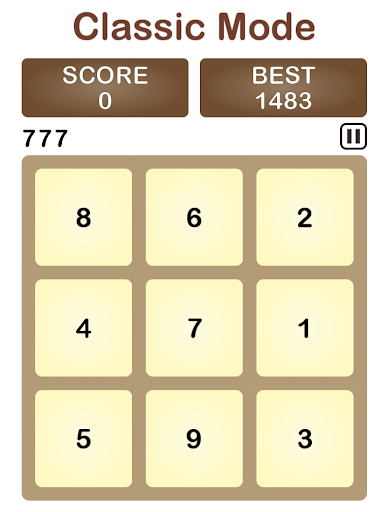 Seven++ number puzzle game