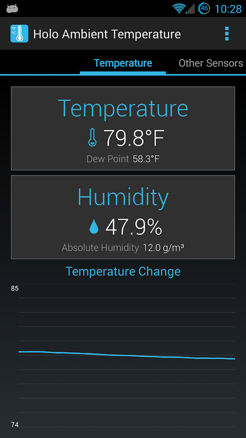 Android application Holo Ambient Temperature Pro screenshort