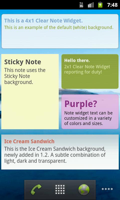 Clear Note Widget Sticky Notes Screen 3