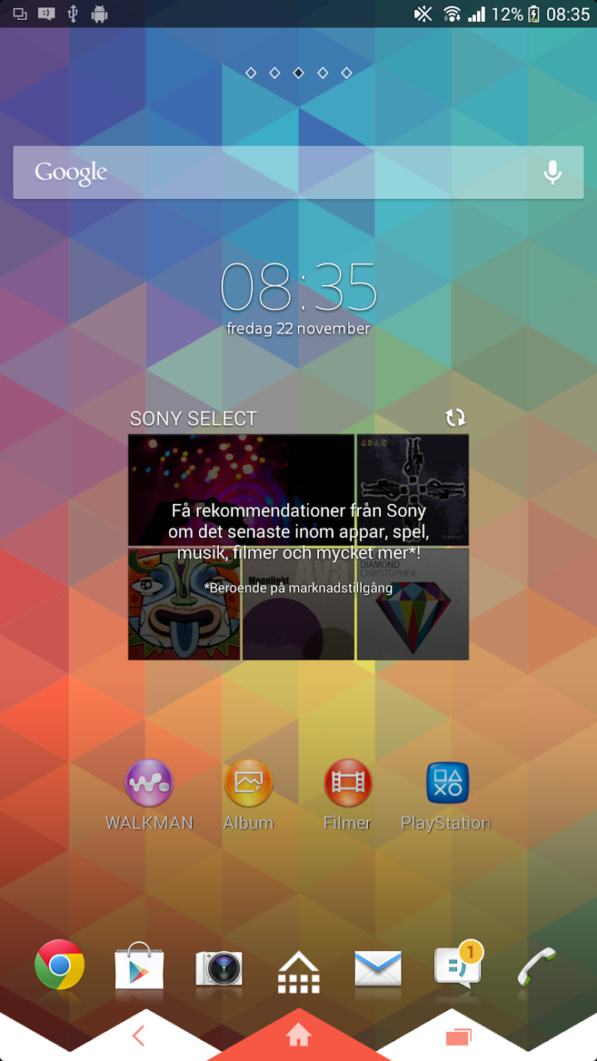 XPERIA™ Triflat Theme Screen 2