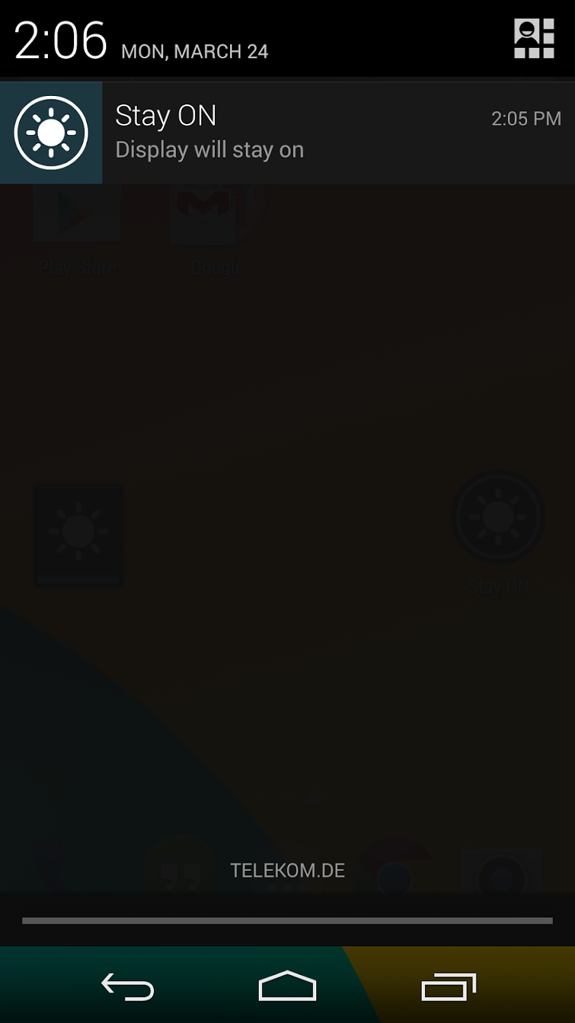 Stay ON, Keeps your Display On Screen 3