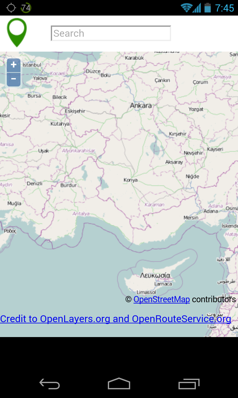 Android application Maps With GPS screenshort