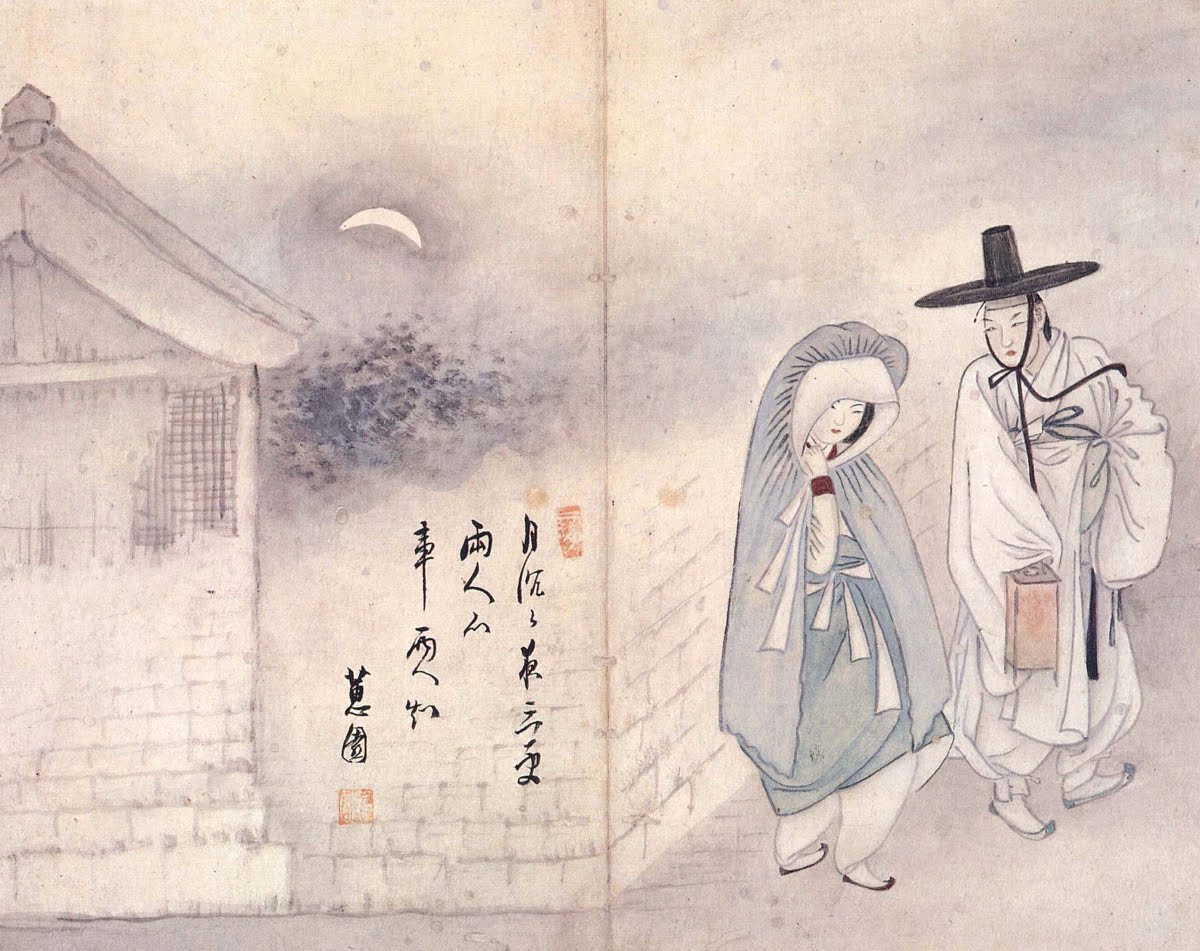 Two Lovers Under The Moon Shin Yun Bok Google Arts Culture