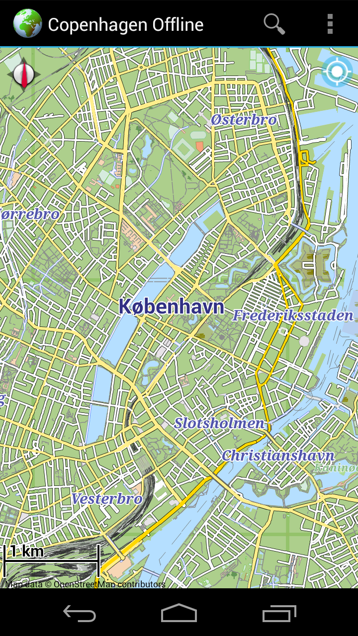Offline Map Copenhagen Screen 1
