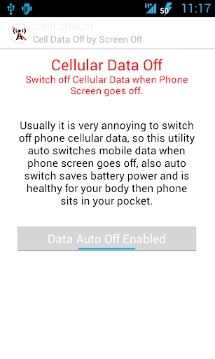 Cell Data Auto Off