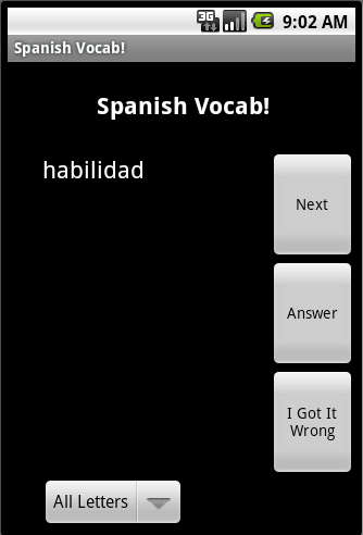 Spanish OCR GCSE Vocab Tester