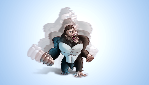 Jumping Angry Ape