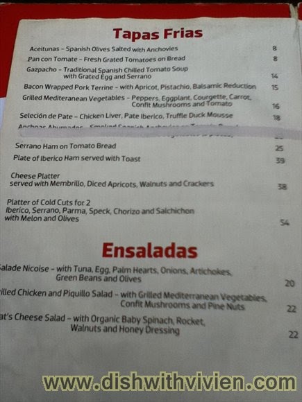 Menu El Meson Espanol Malaysia Food Restaurant Reviews