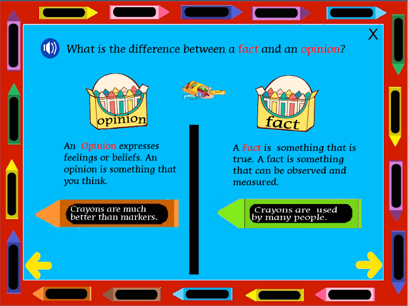 Fact or Opinion Screen 2