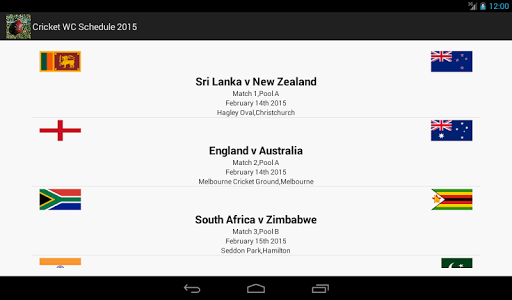 【免費運動App】Cricket WC Schedule 2015-APP點子