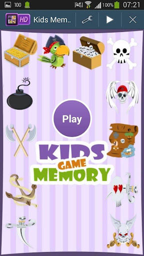 Pirates Memory Game For Kids