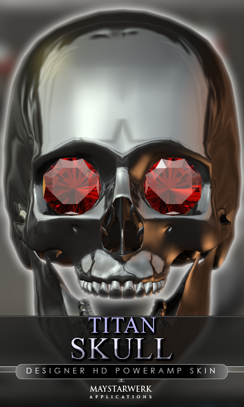 Android application Poweramp skin skull titan screenshort