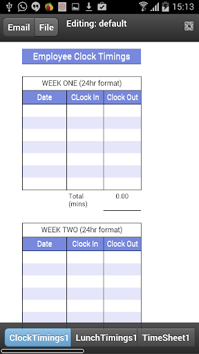 Employee Timesheet