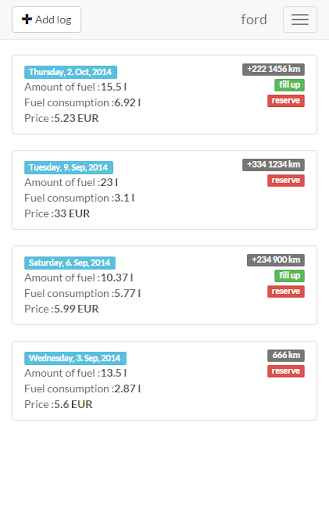 Fuel Log refueling