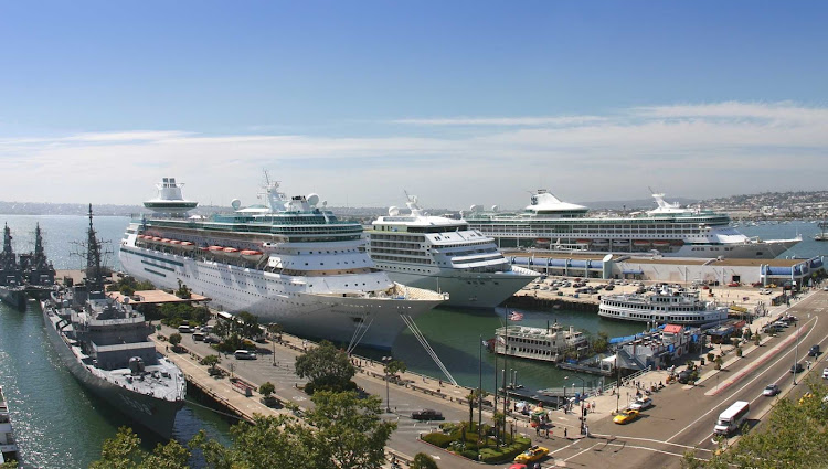 The San Diego Cruise Ship Terminal in downtown San Diego.