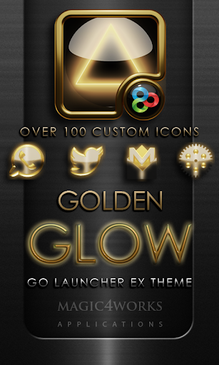 GO Launcher Theme Gold Glow