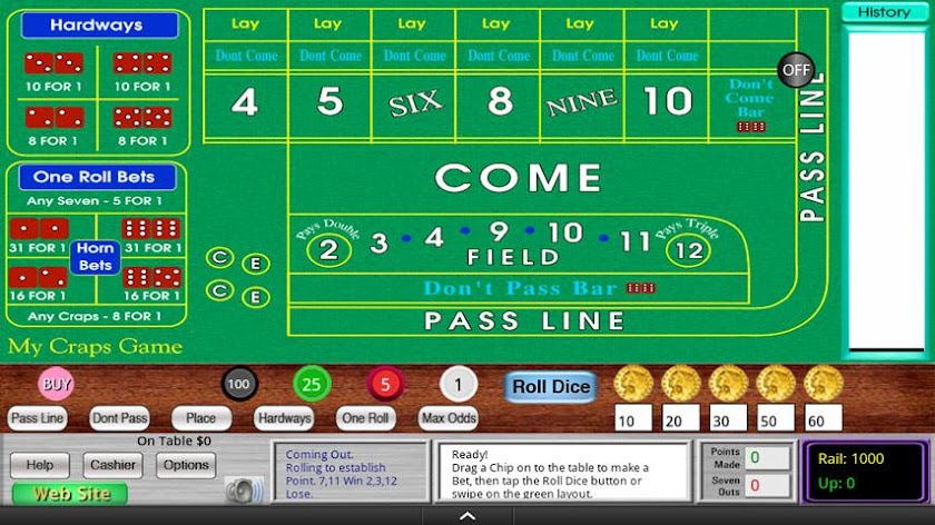 My Craps Game for 7" Tablets Screen 2