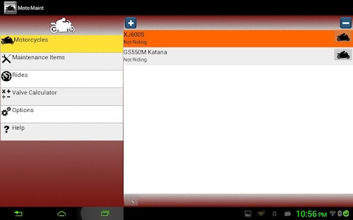 Android application Moto Maint screenshort