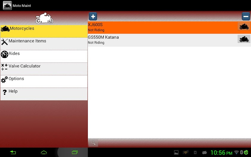 Moto Maint Screen 1