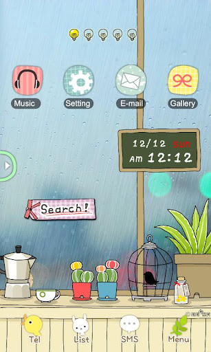 【免費娛樂App】CUKI Themes Rainny Cafe Story-APP點子