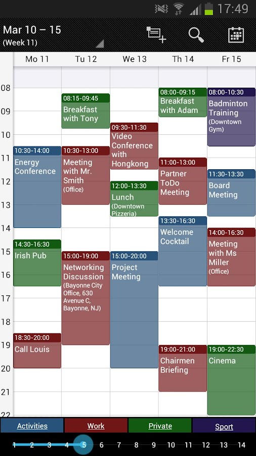 Business Calendar - screenshot