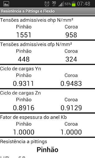 Calculo engrenagem potencia