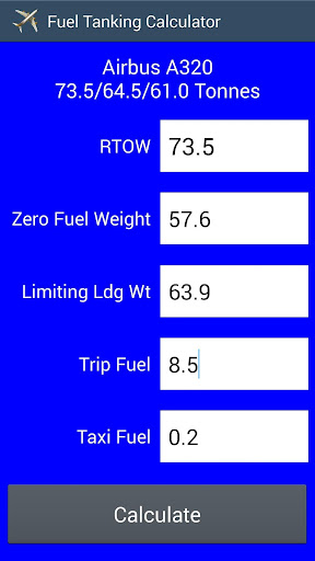 Aircraft Tanker Calc Trial