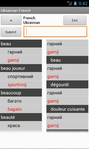 French Ukrainian Dictionary