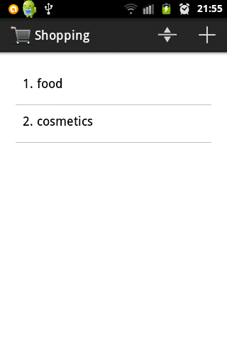 Shopping list