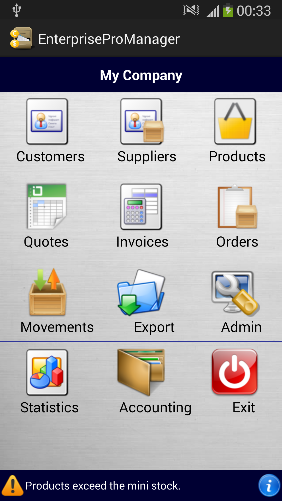 Android application Enterprise Pro Manager screenshort