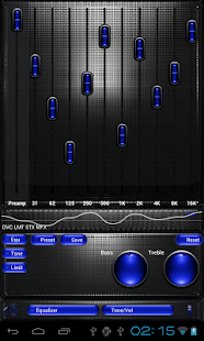 Poweramp skin TITAN DBLUE GRID Screenshots 1