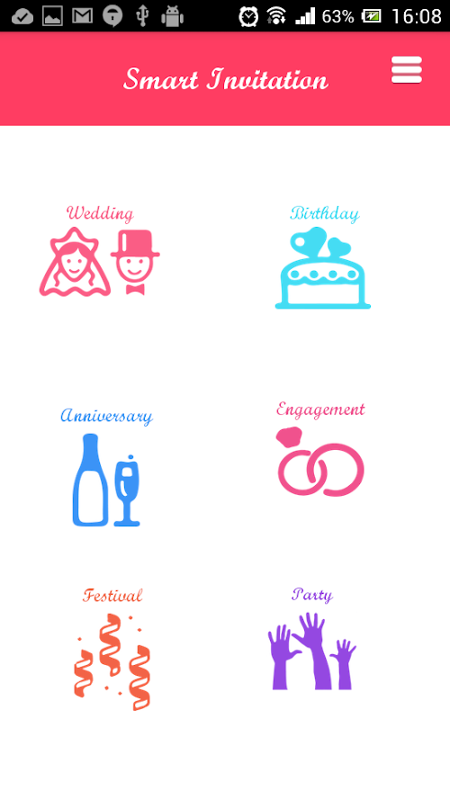 Android application Smart Invitation Pro screenshort